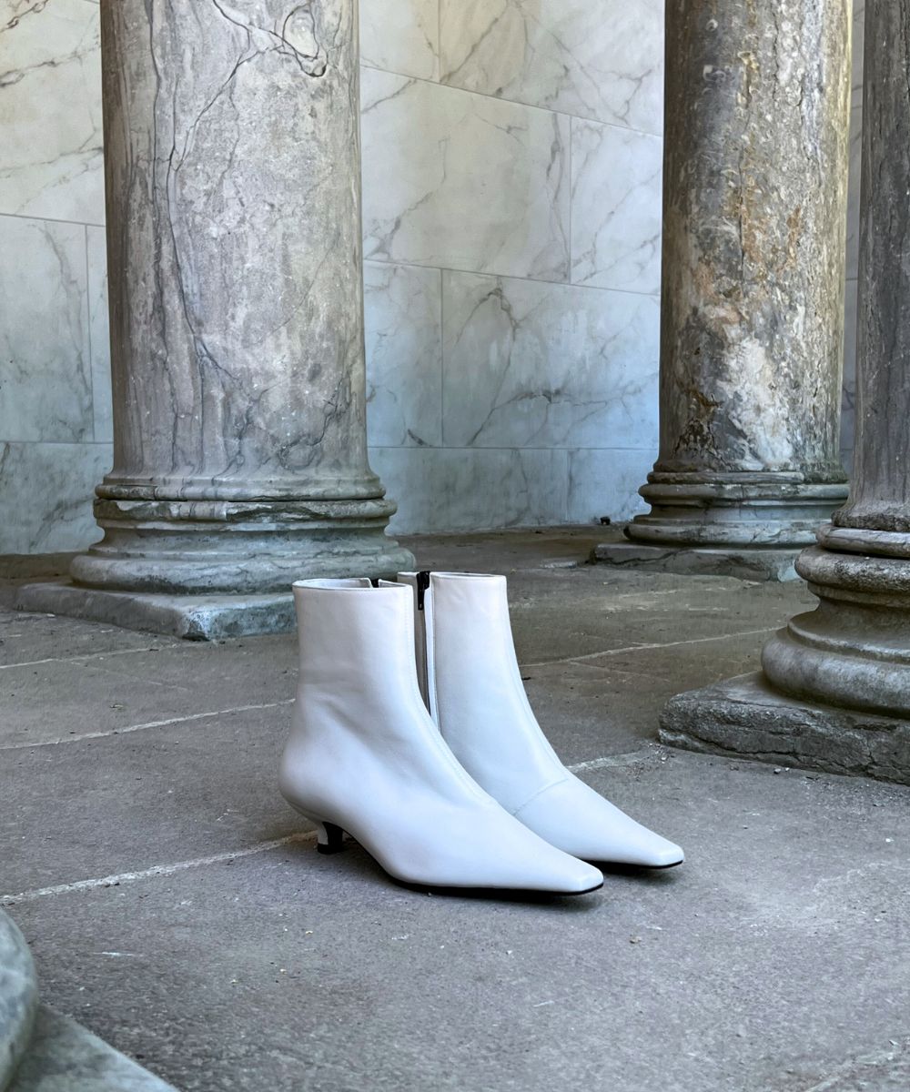 Elly 35 støvler, off-white læder