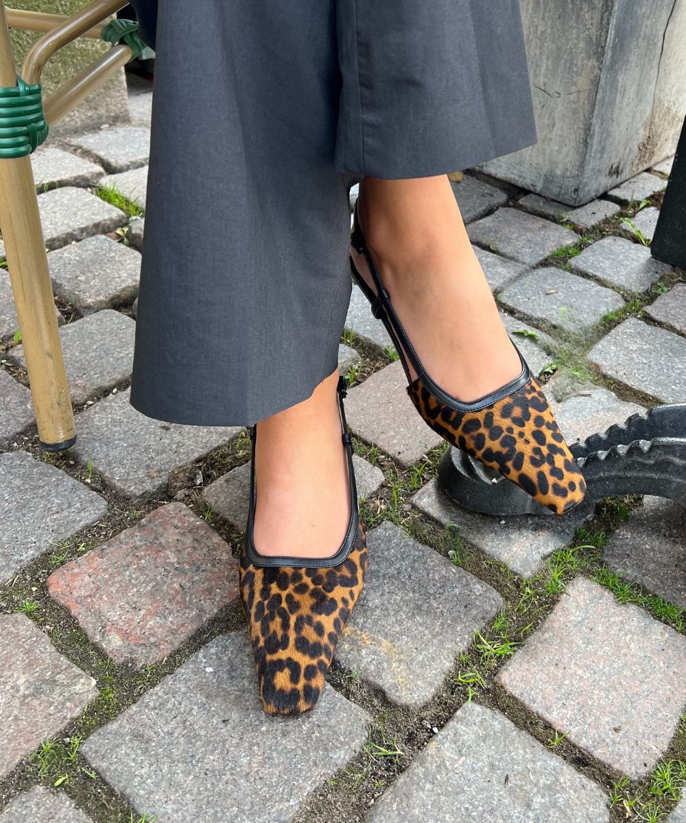 Elena 35 slingback stilettos, Leopard