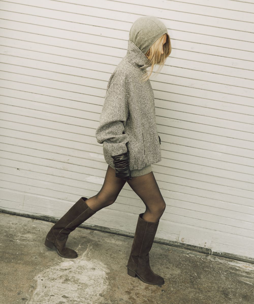 Ancy 50 boots, dark brown suede