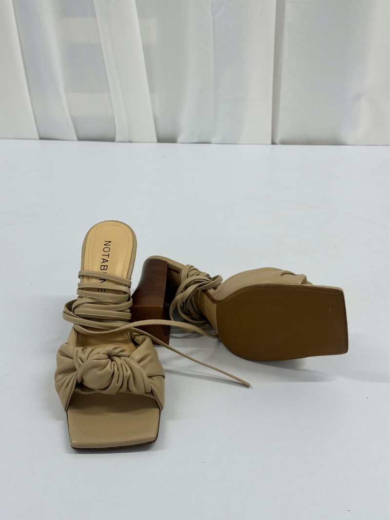 Beige high sandals, size 40.5