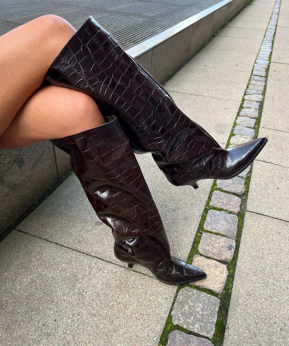 Yolanda 60 boots, brown leather