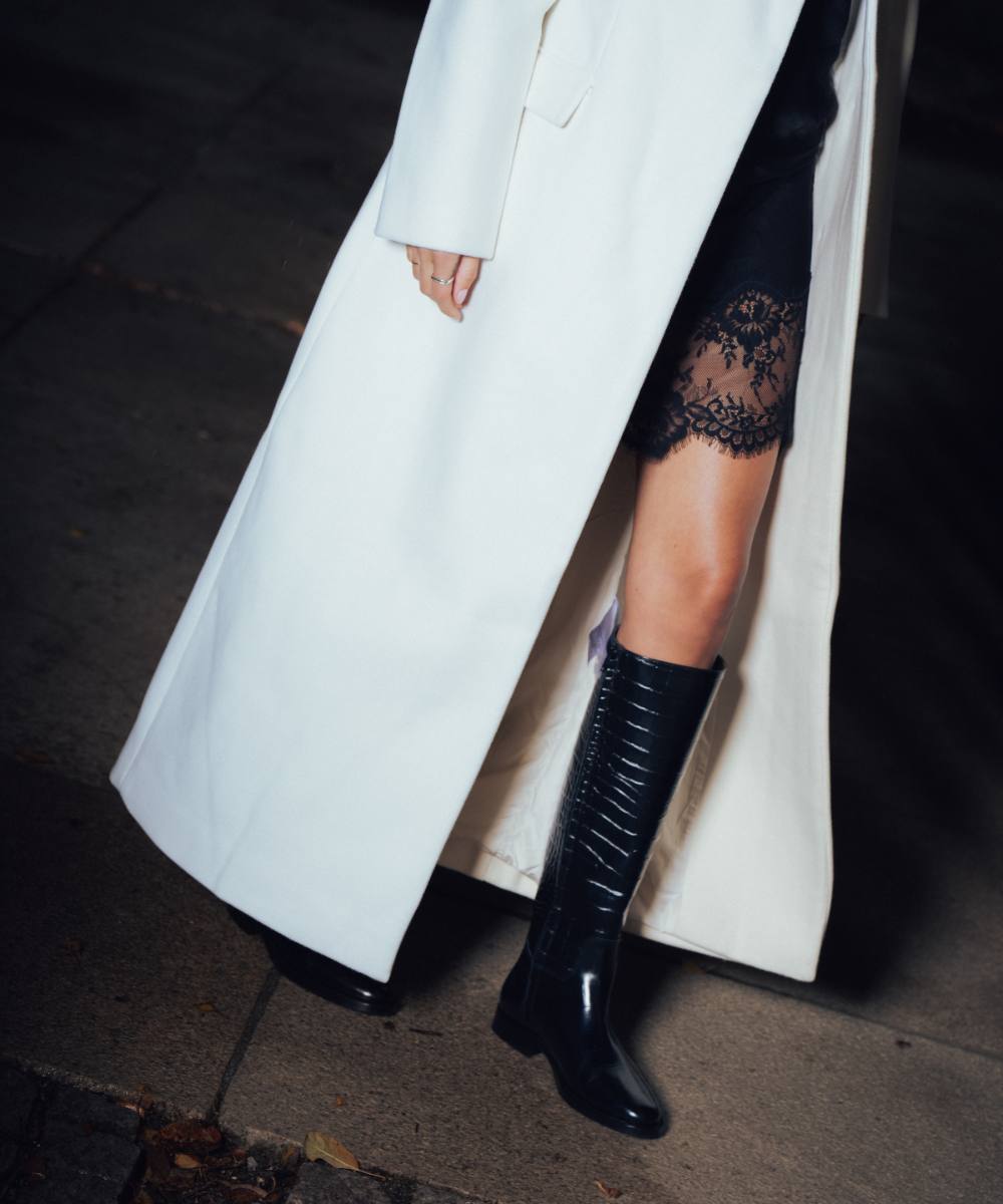 Izella boots, black crocodile