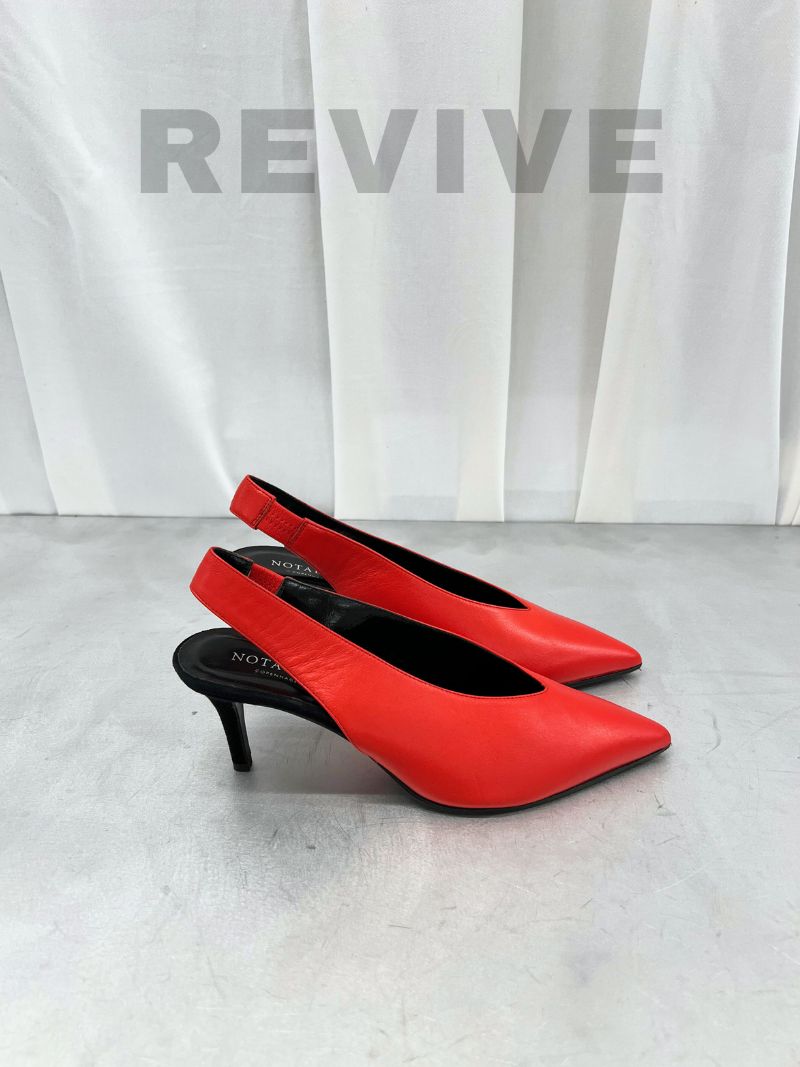 Red slingbacks with heel, size 37,5