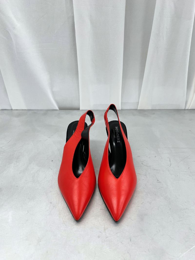 Red slingbacks with heel, size 37,5