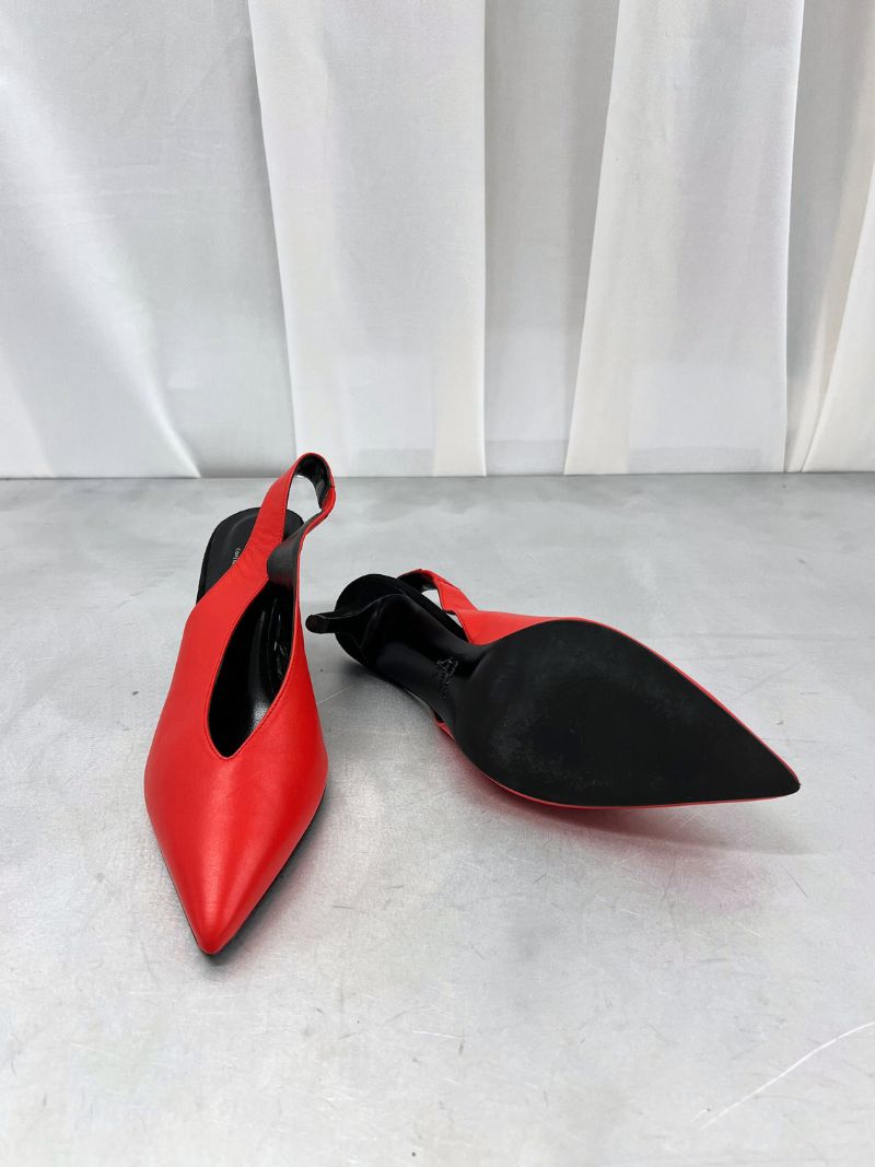 Red slingbacks with heel, size 37,5