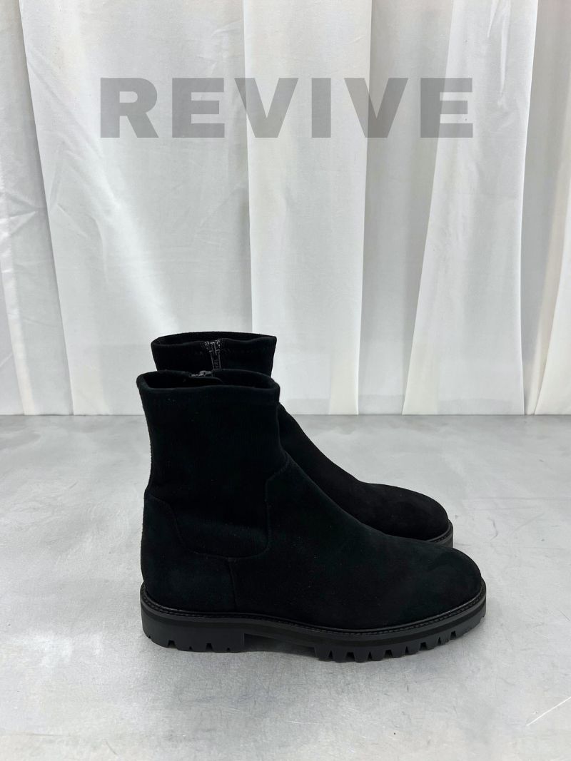 Black ankle boots in suede, size 37