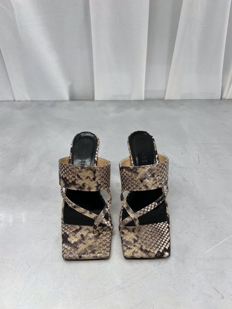 Snakeskin heeled sandals, size 37
