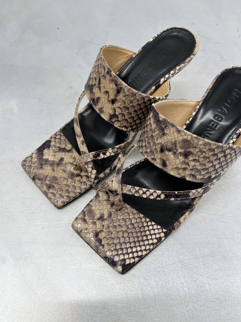 Snakeskin heeled sandals, size 37
