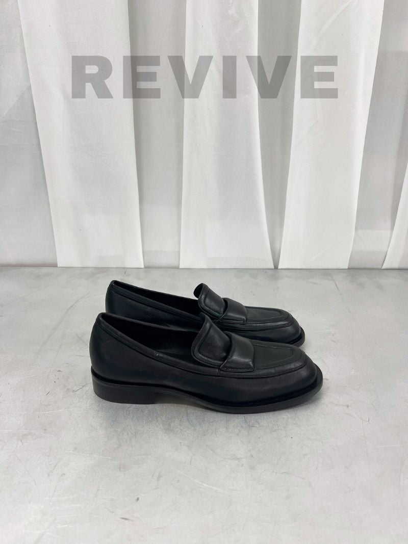 Sorte loafers i læder, str. 36