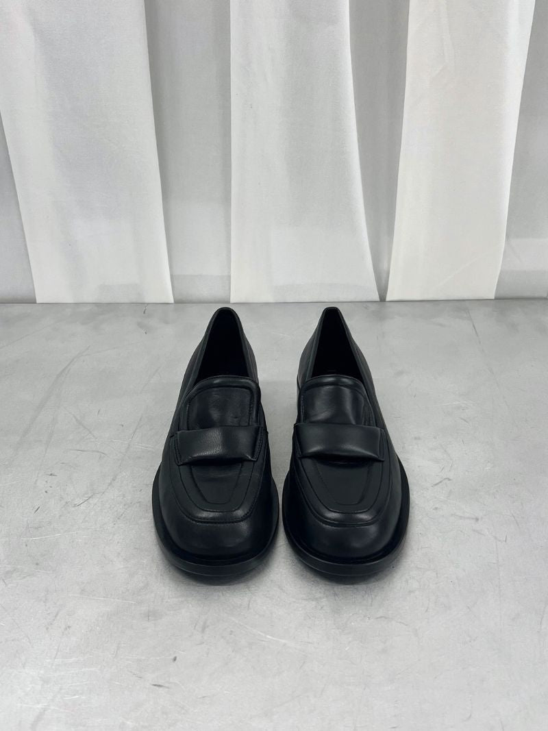 Sorte loafers i læder, str. 36