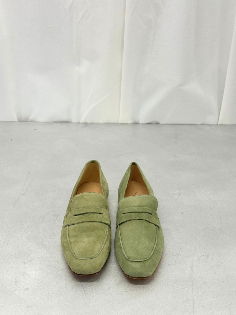 Grønne loafers i ruskind, str. 37