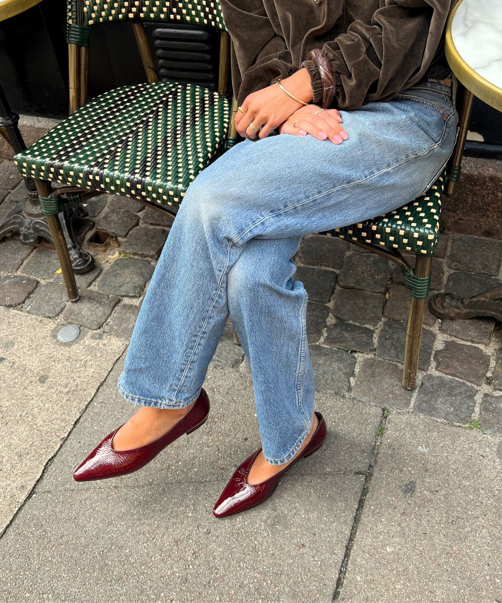 Ginevra ballerina, bordeaux lak