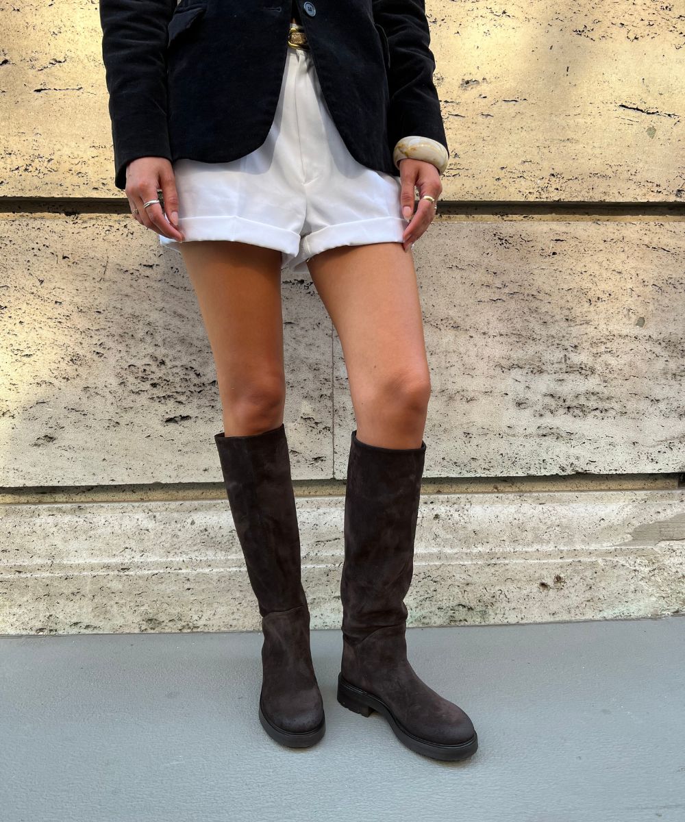 Alva II boots, dark brown suede