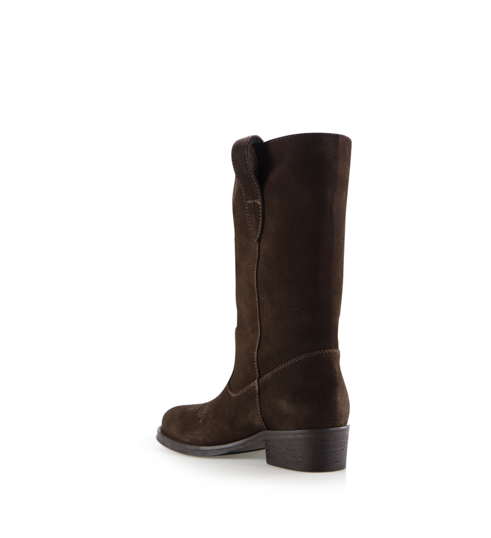 Annelisa boots, dark brown suede