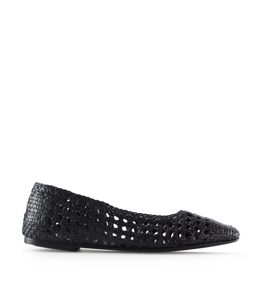 Capri II ballerina, black leather
