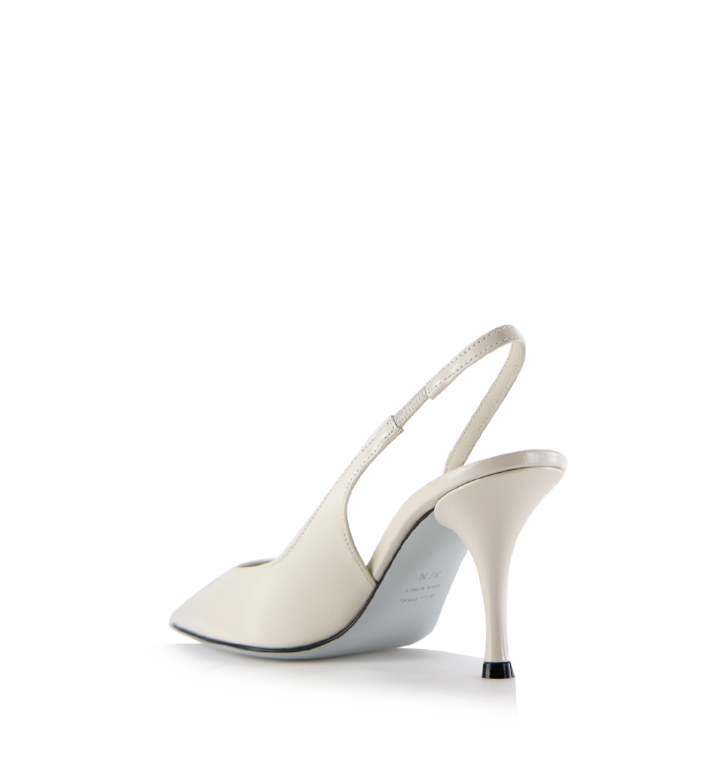 Beti 80 slingback, off-white læder