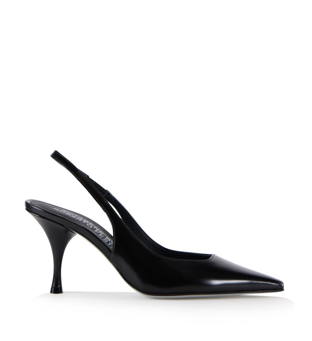 Beti 80 slingback, sort læder