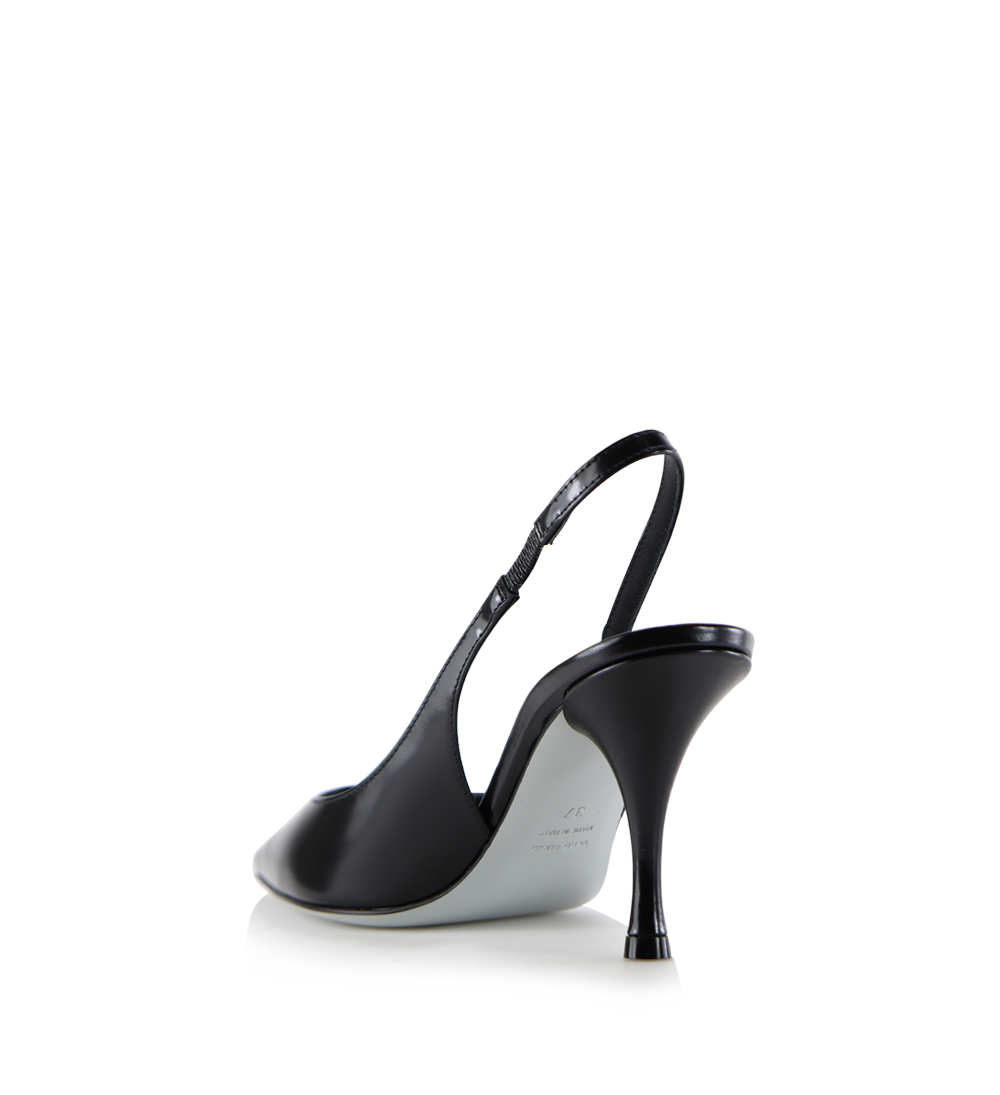 Beti 80 slingback, sort læder