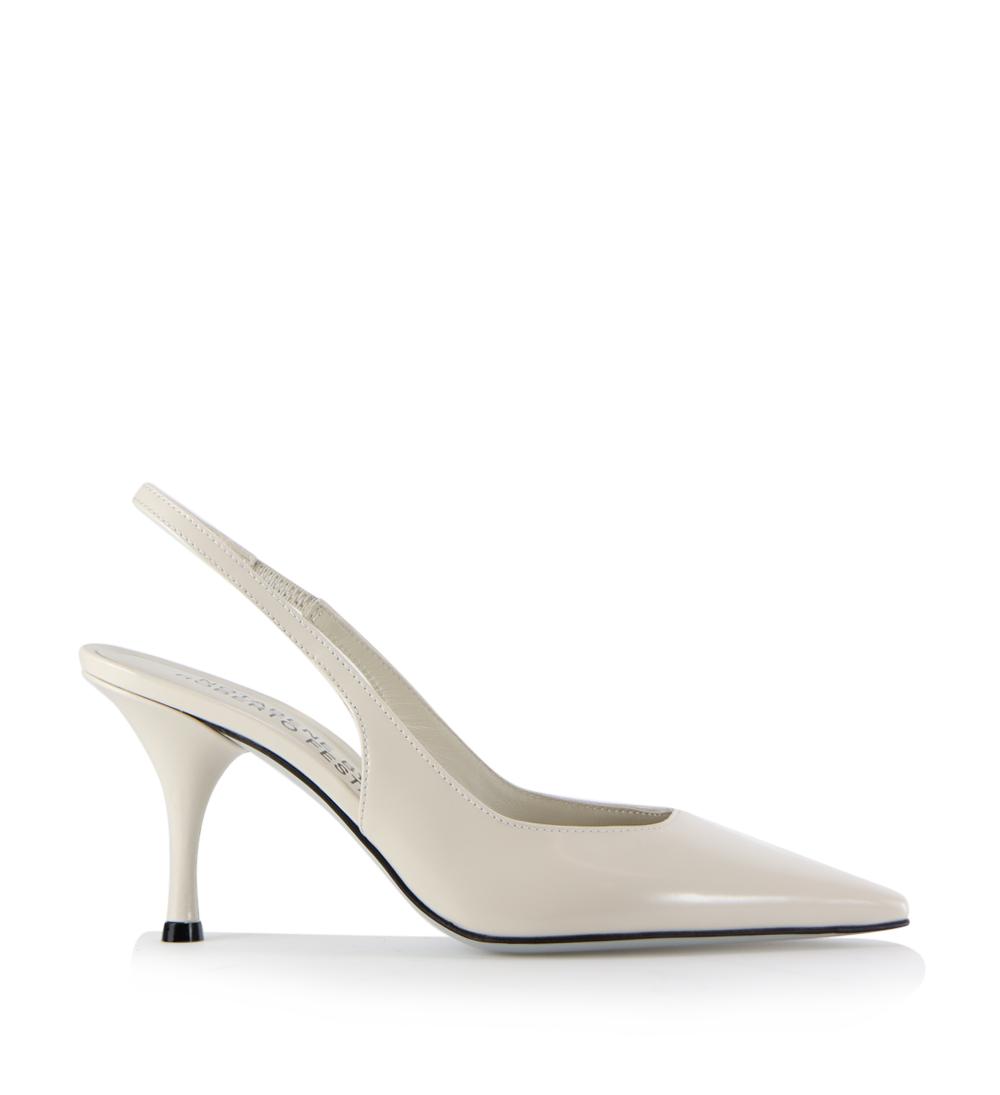 Beti 80 slingback, off-white læder