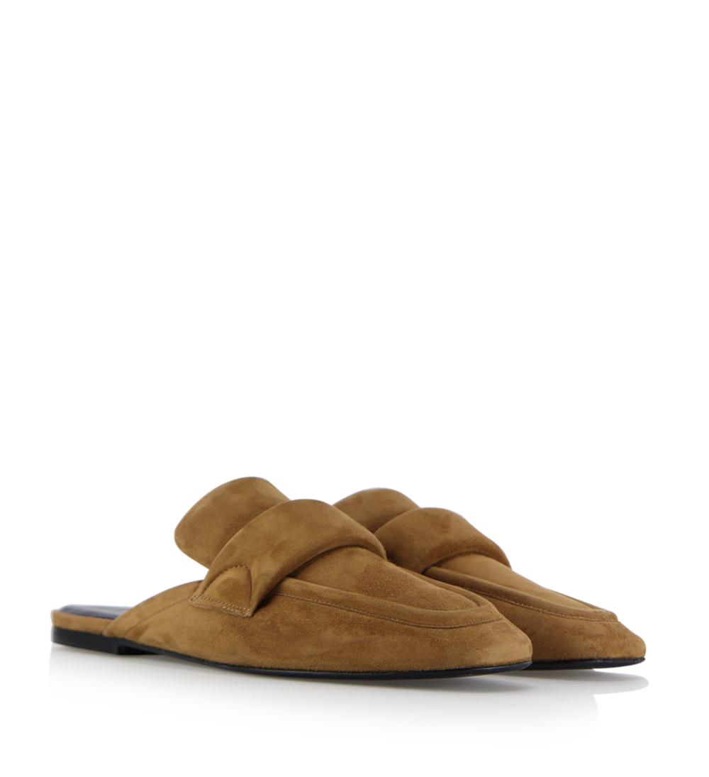 Charlie mule, camel suede