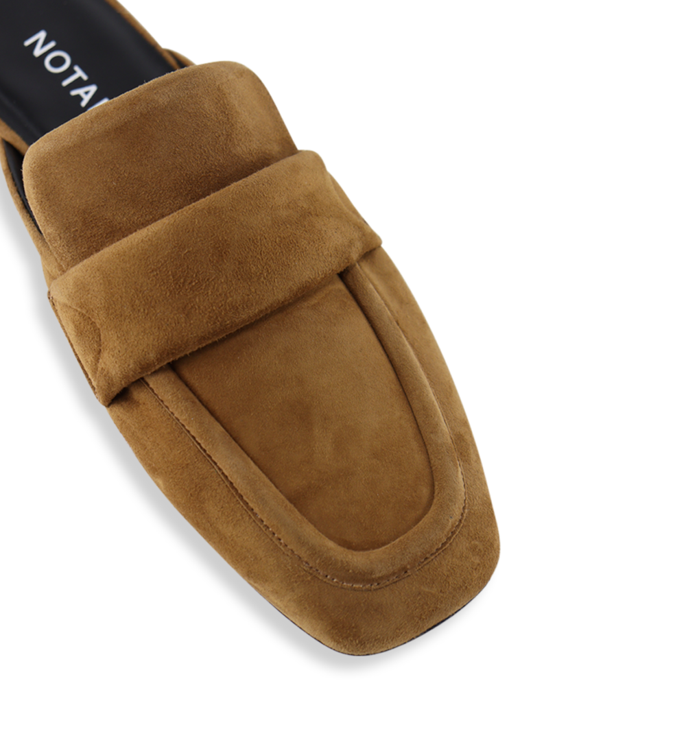 Charlie mule, camel suede