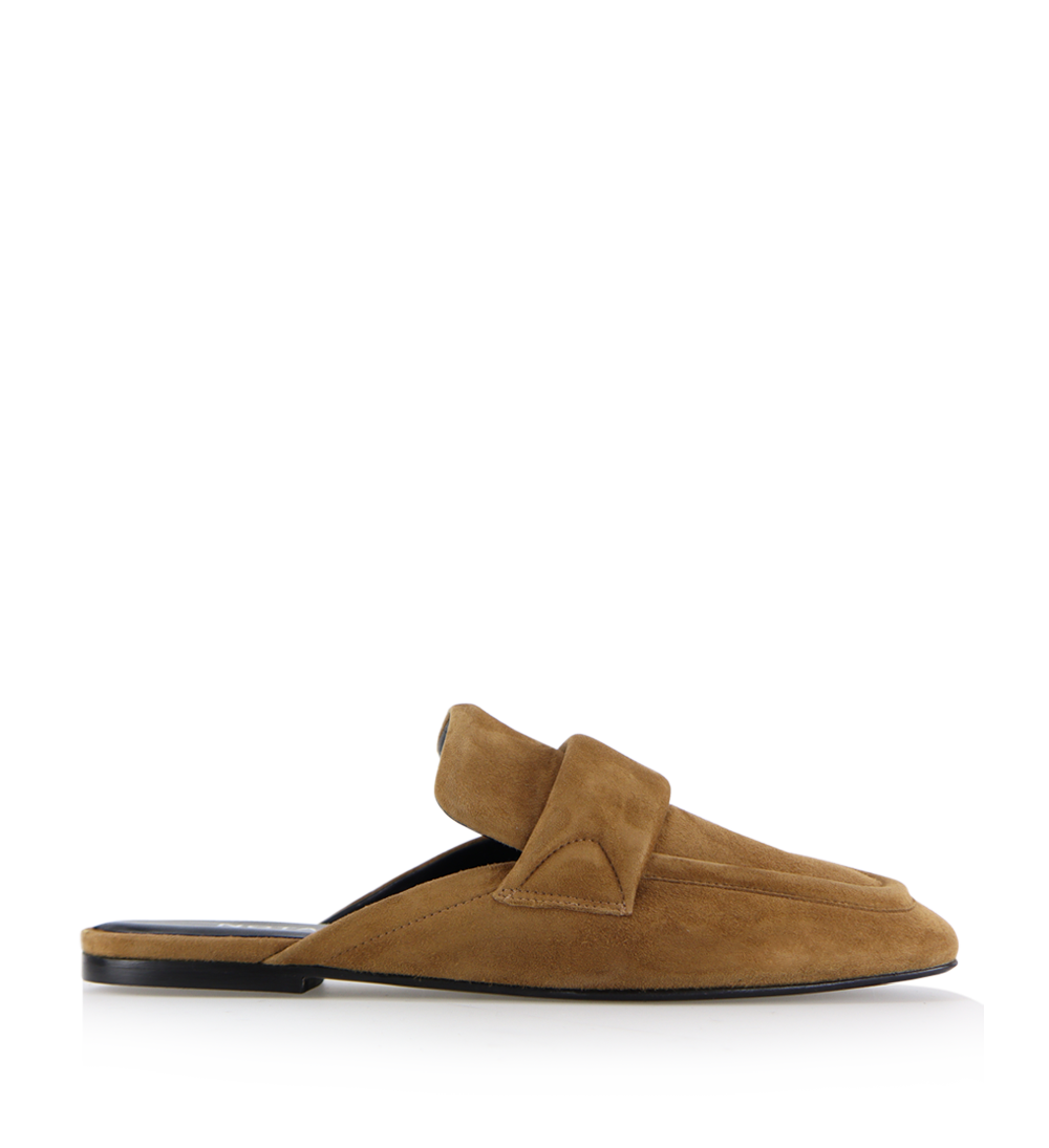 Charlie mule, camel suede