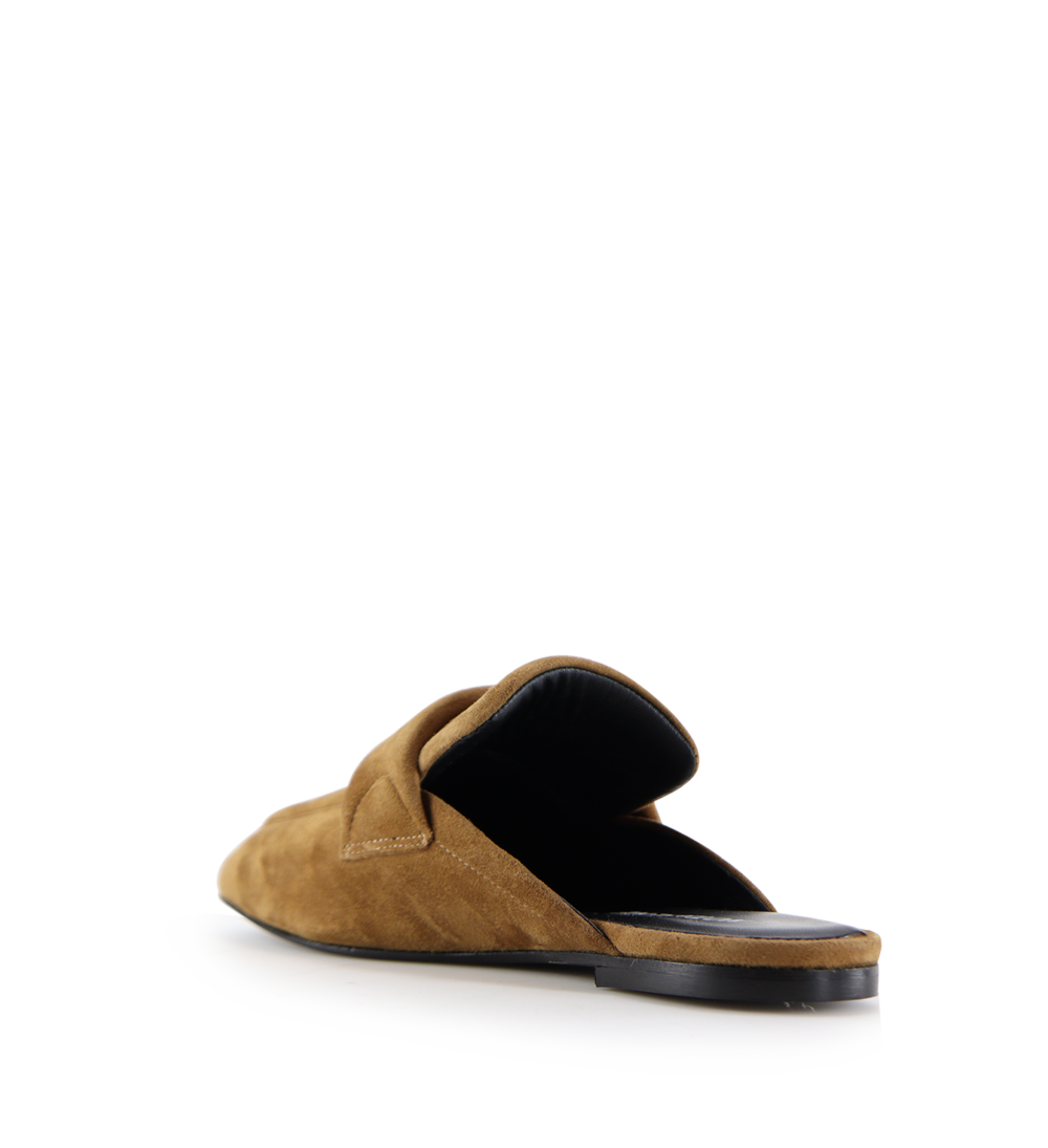 Charlie mule, camel suede