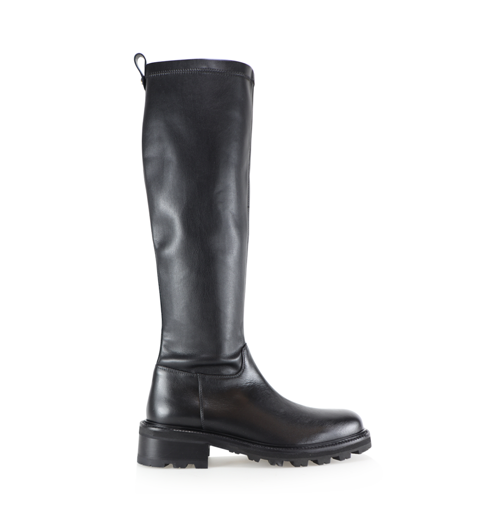 Chiavella boots, black leather