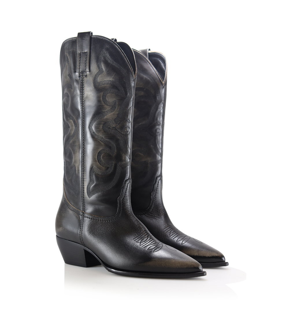 Dorothea 40 cowboy boots, vintage black