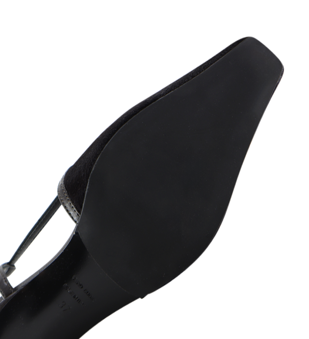 Elenne 35 slingback stiletter, mørkebrun ko pels