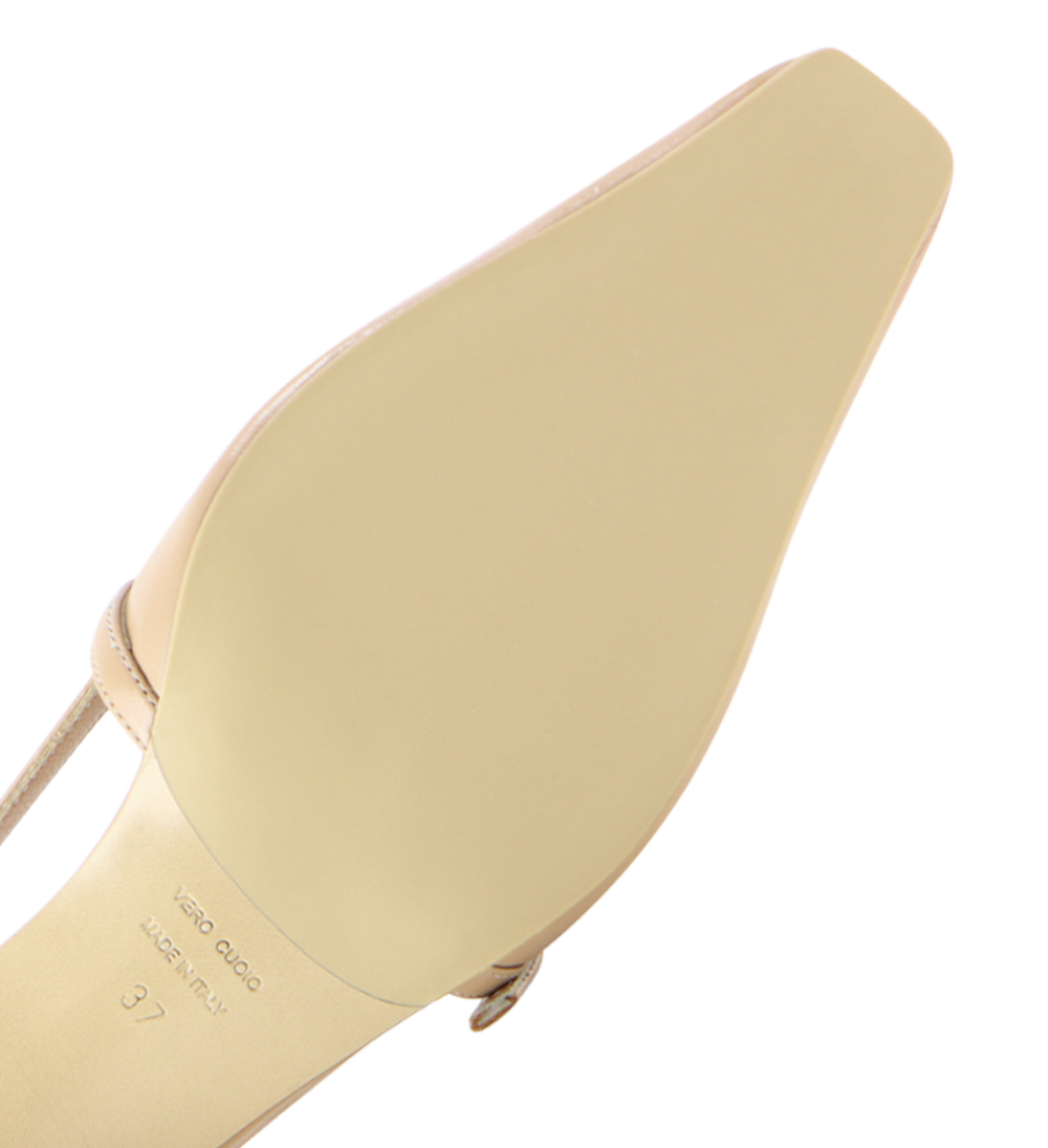 Elenne 35 slingback stiletter, nude læder