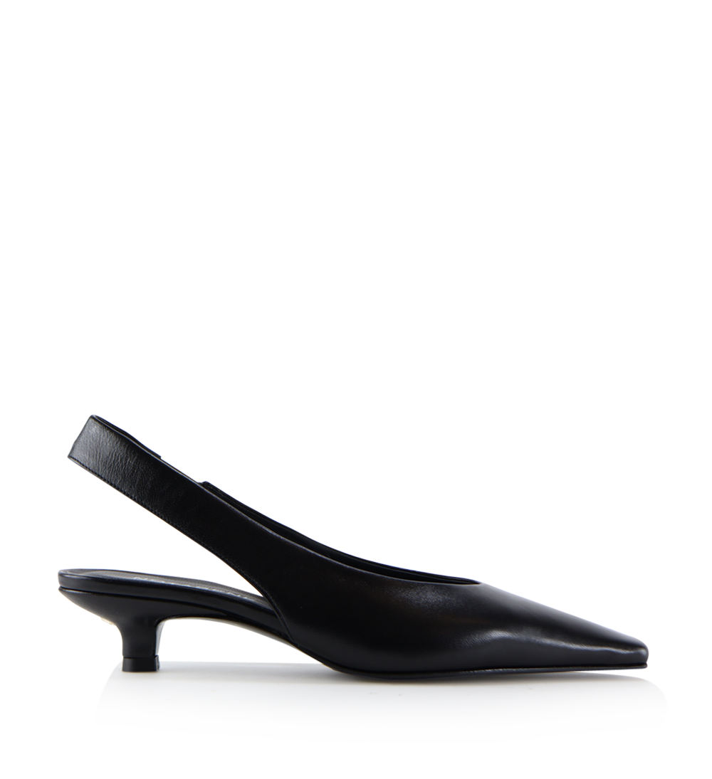 Eleonora slingback, sort læder