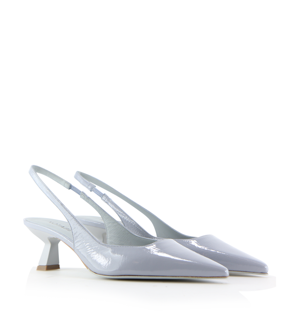 Elisa 50 slingback stiletter, ice blue lak