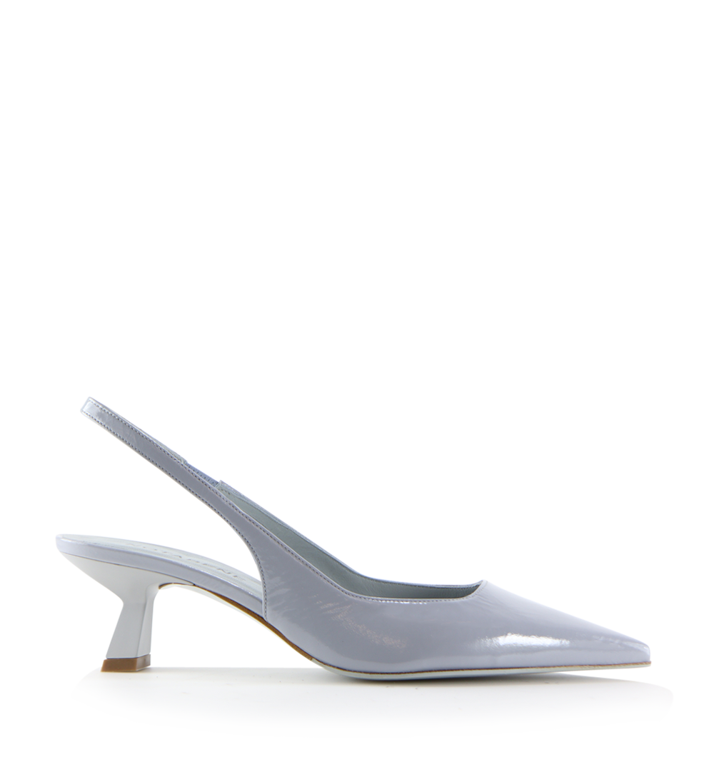 Elisa 50 slingback stiletter, ice blue lak