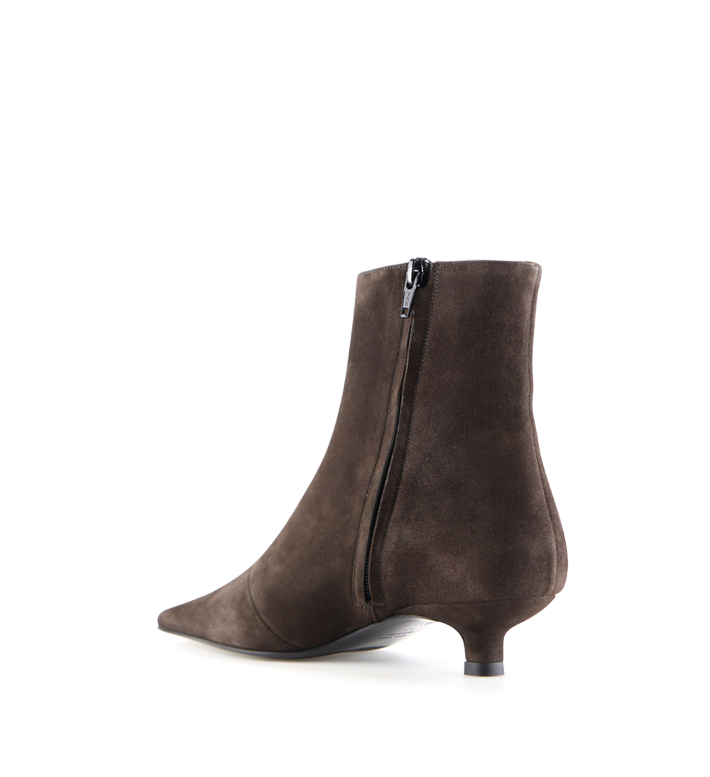 Elly 35 boots, dark brown suede