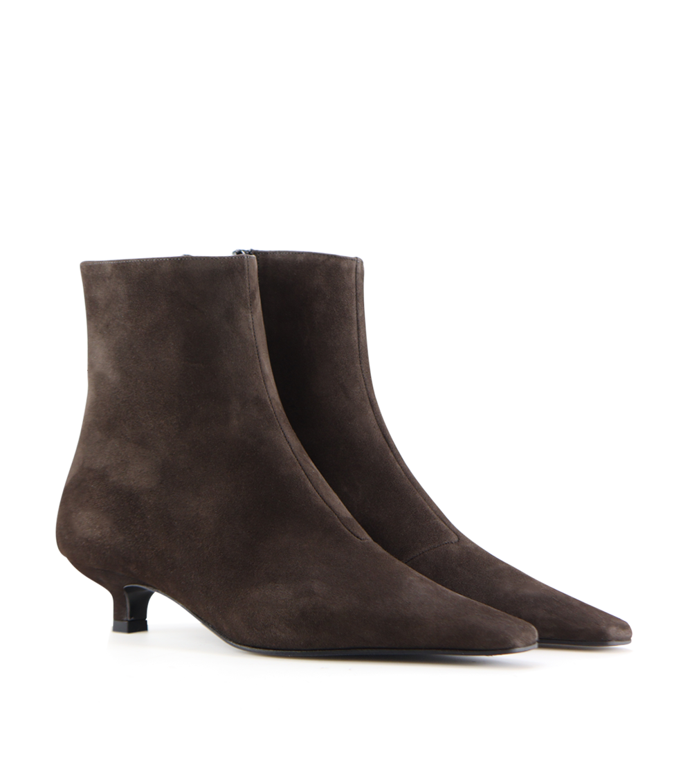 Elly 35 boots, dark brown suede