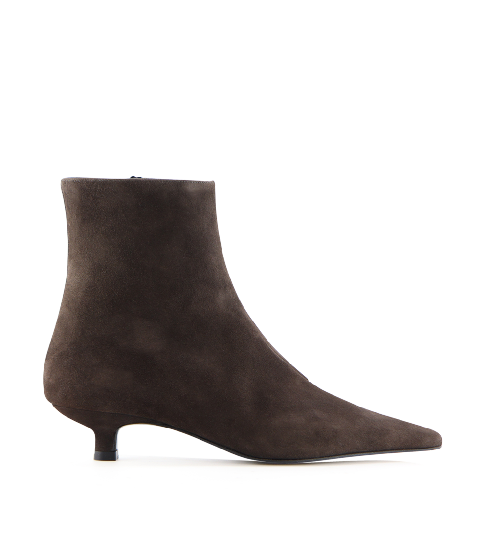 Elly 35 boots, dark brown suede