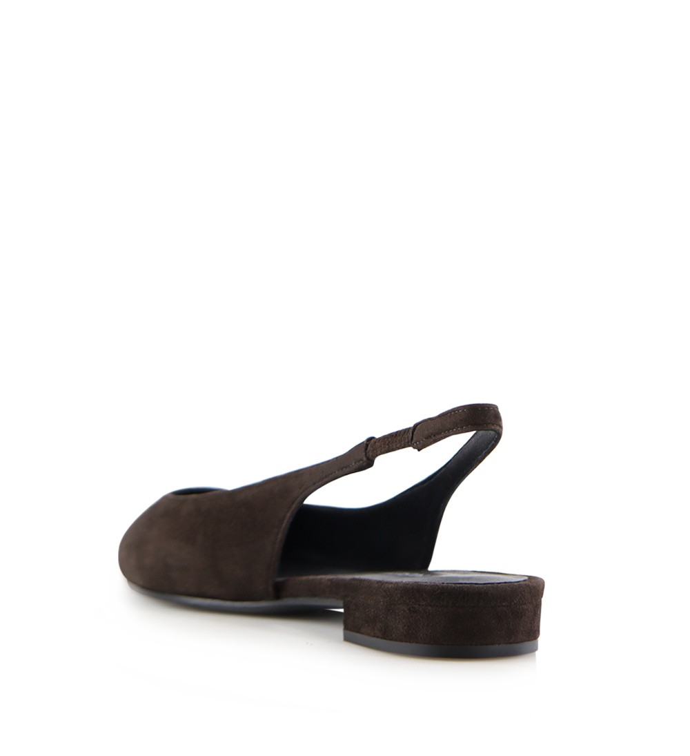 Gilda slingback, brown suede