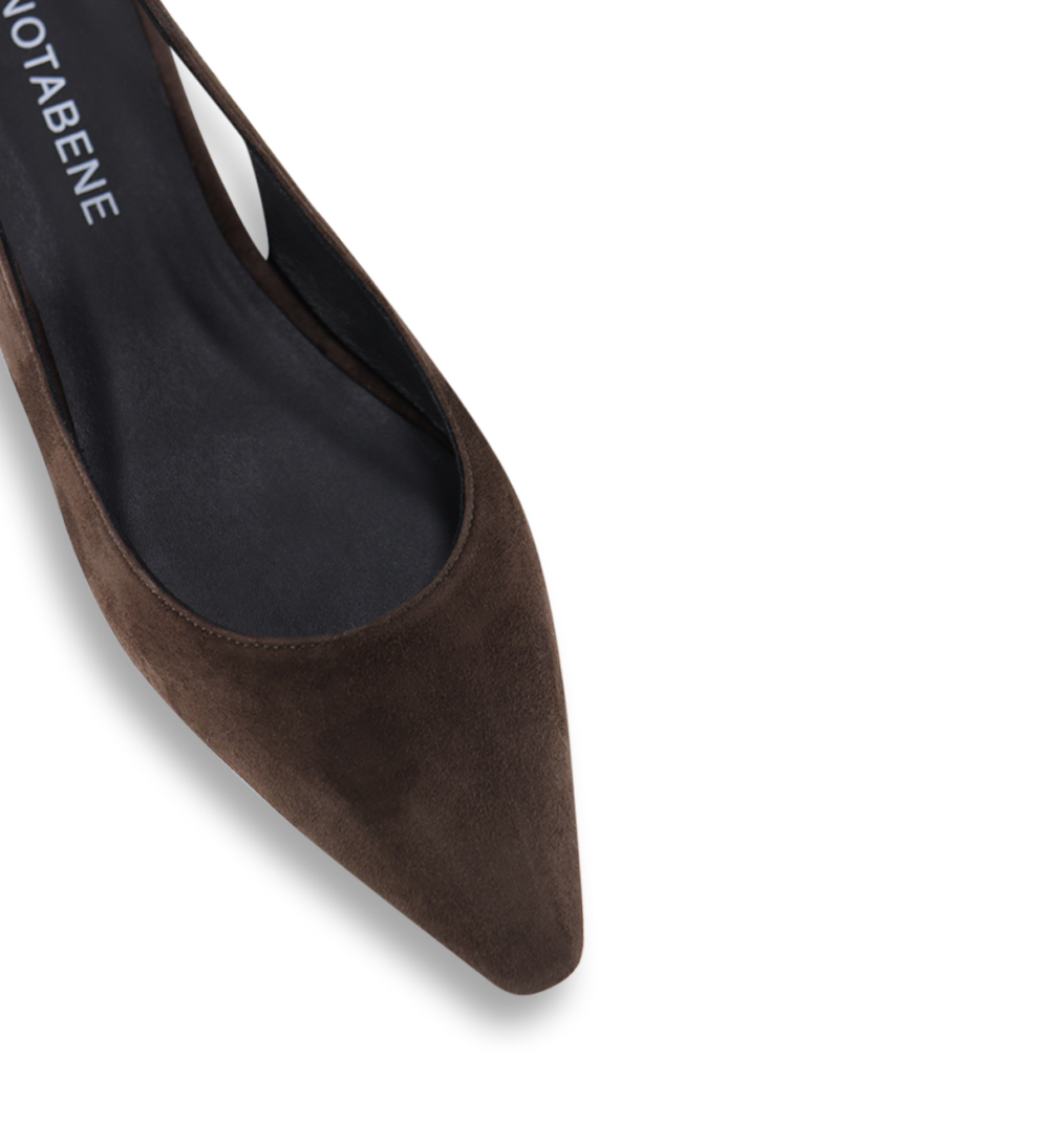 Gilda slingback, brown suede