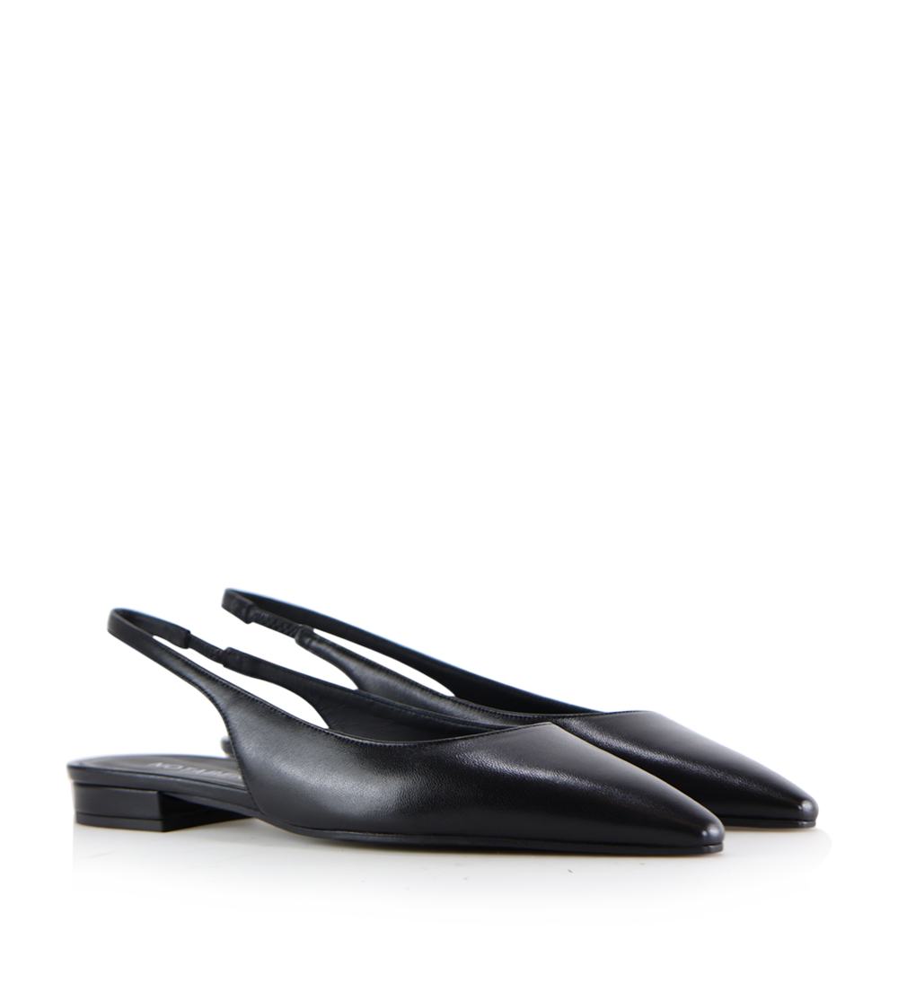 Gilda slingback, black leather