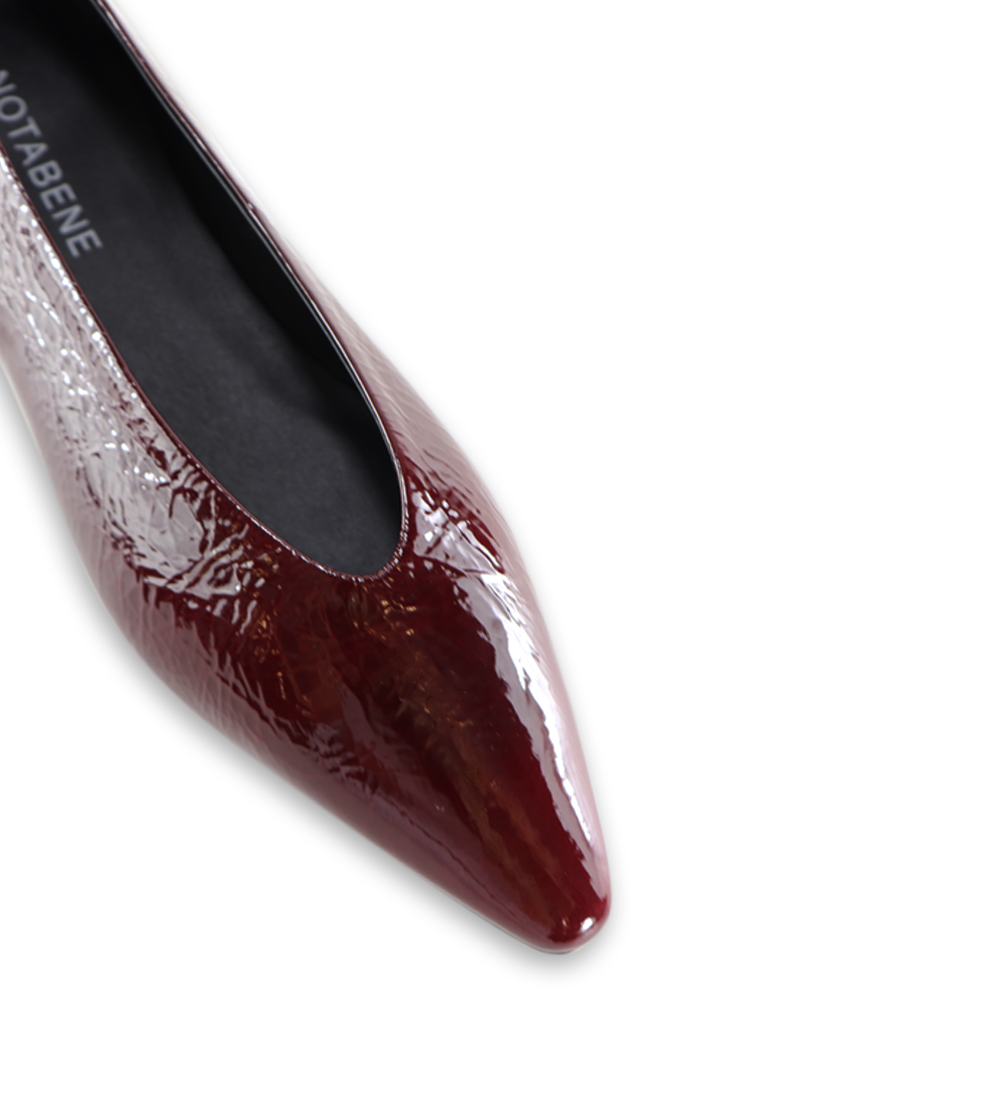 Ginevra ballerina, bordeaux lak