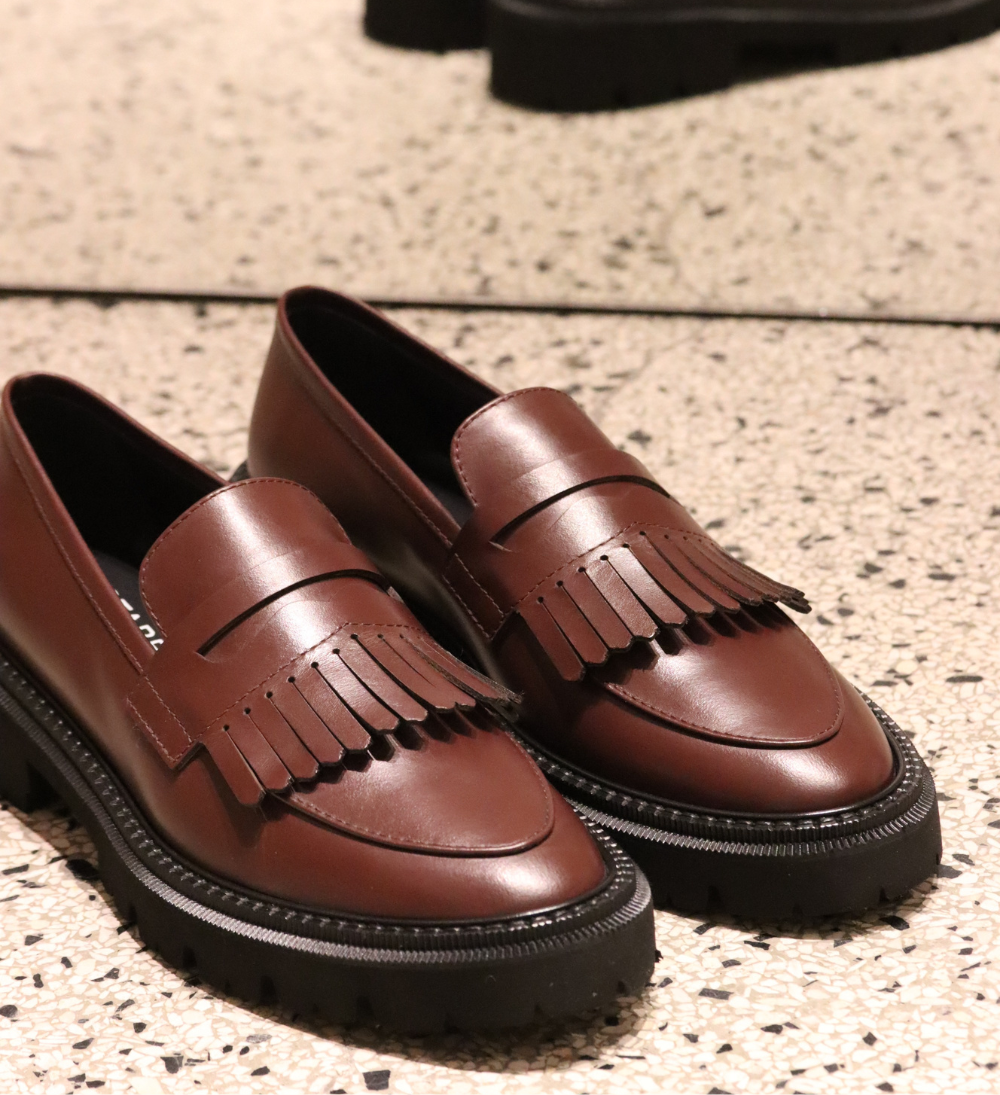 Tereza loafers, chestnut leather