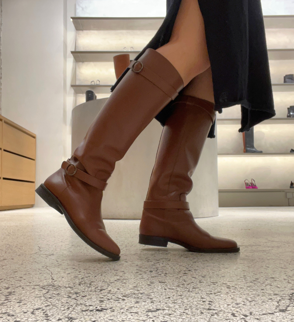 Isolde, Brown Leather, Boots