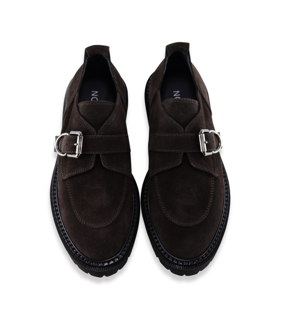 Tecla loafers, mørkebrun ruskind