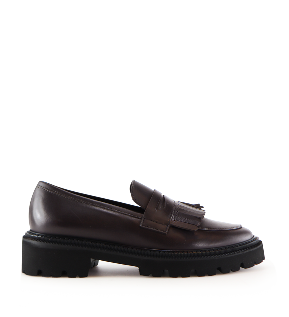 Tereza loafers, dark brown leather