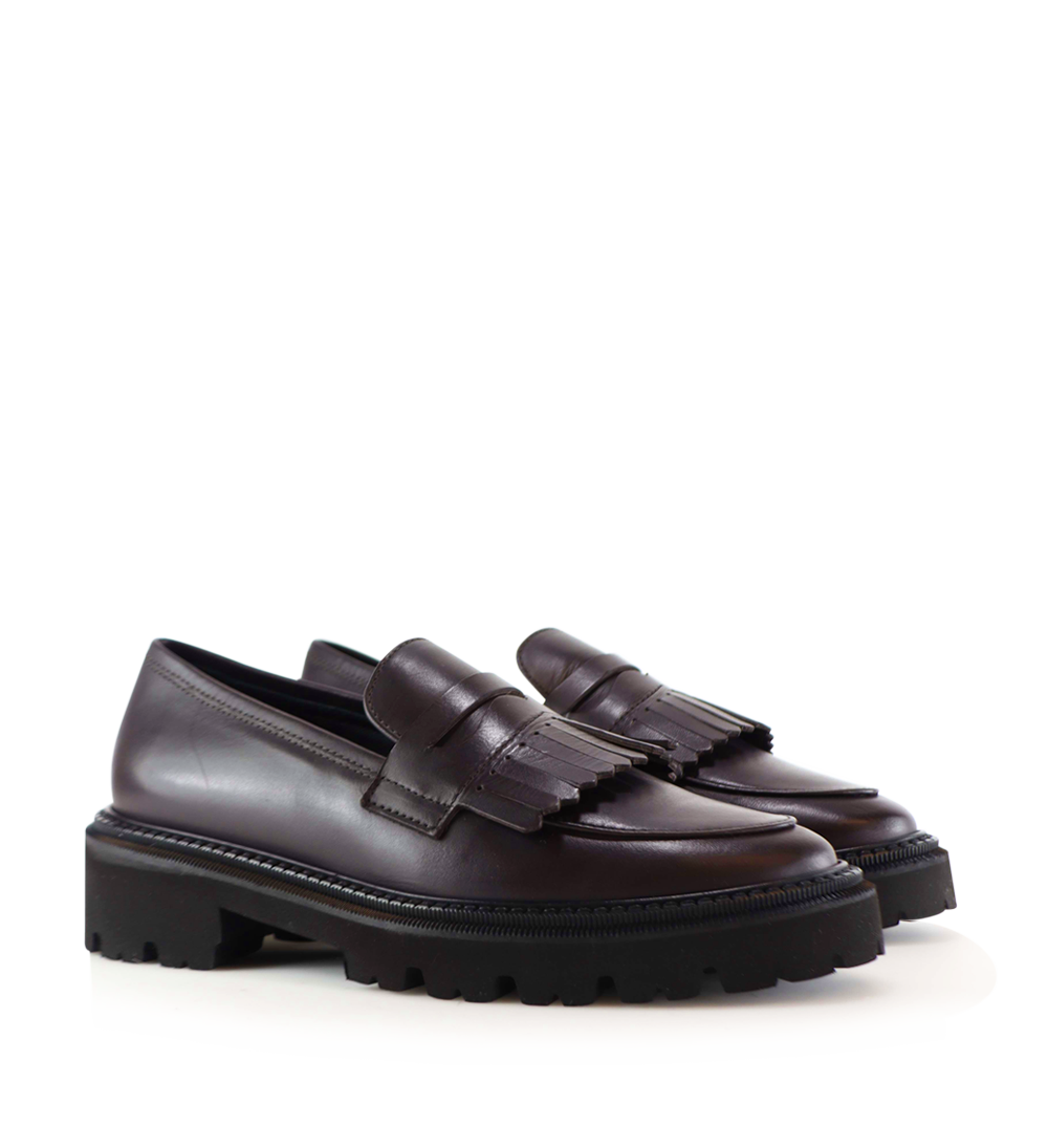 Tereza loafers, dark brown leather