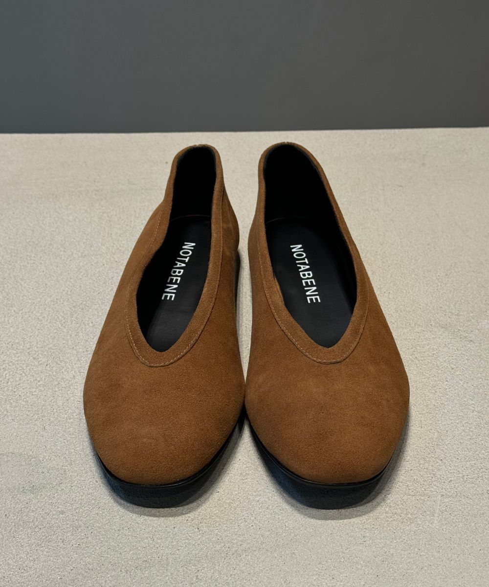 Betty ballerina, brown suede