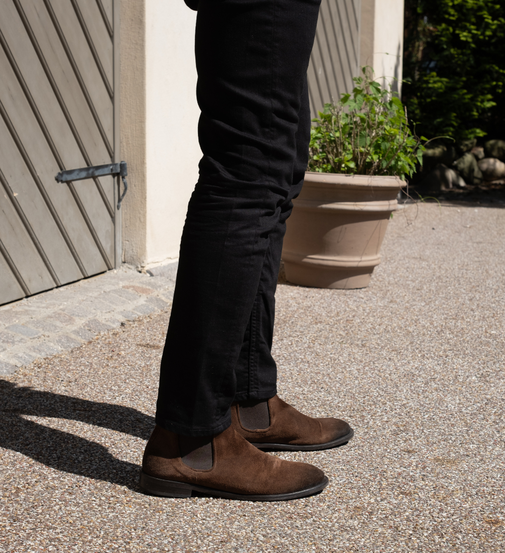 Vincenzo Chelsea Boots, Brown Suede