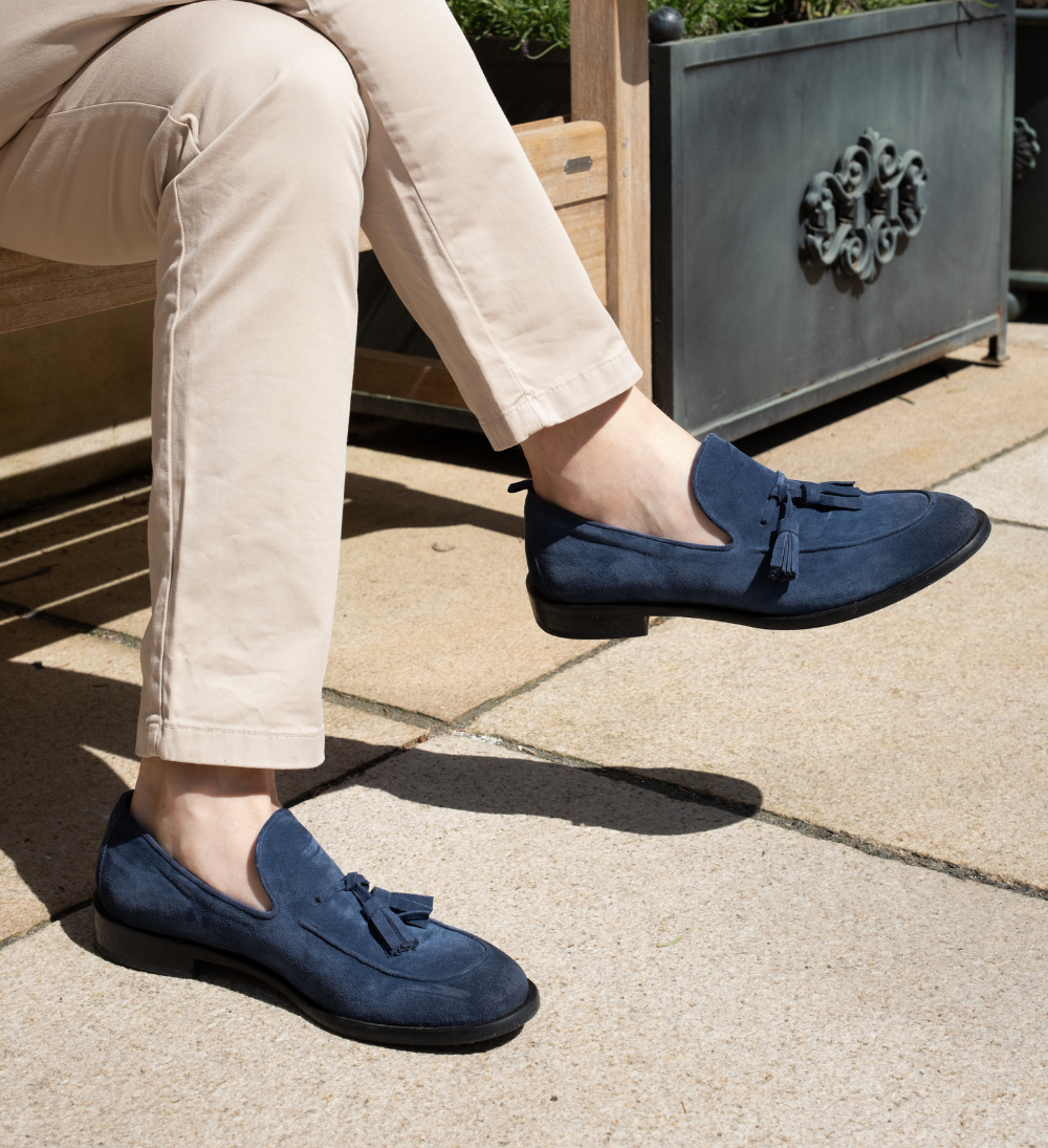 Vico loafers, blue suede