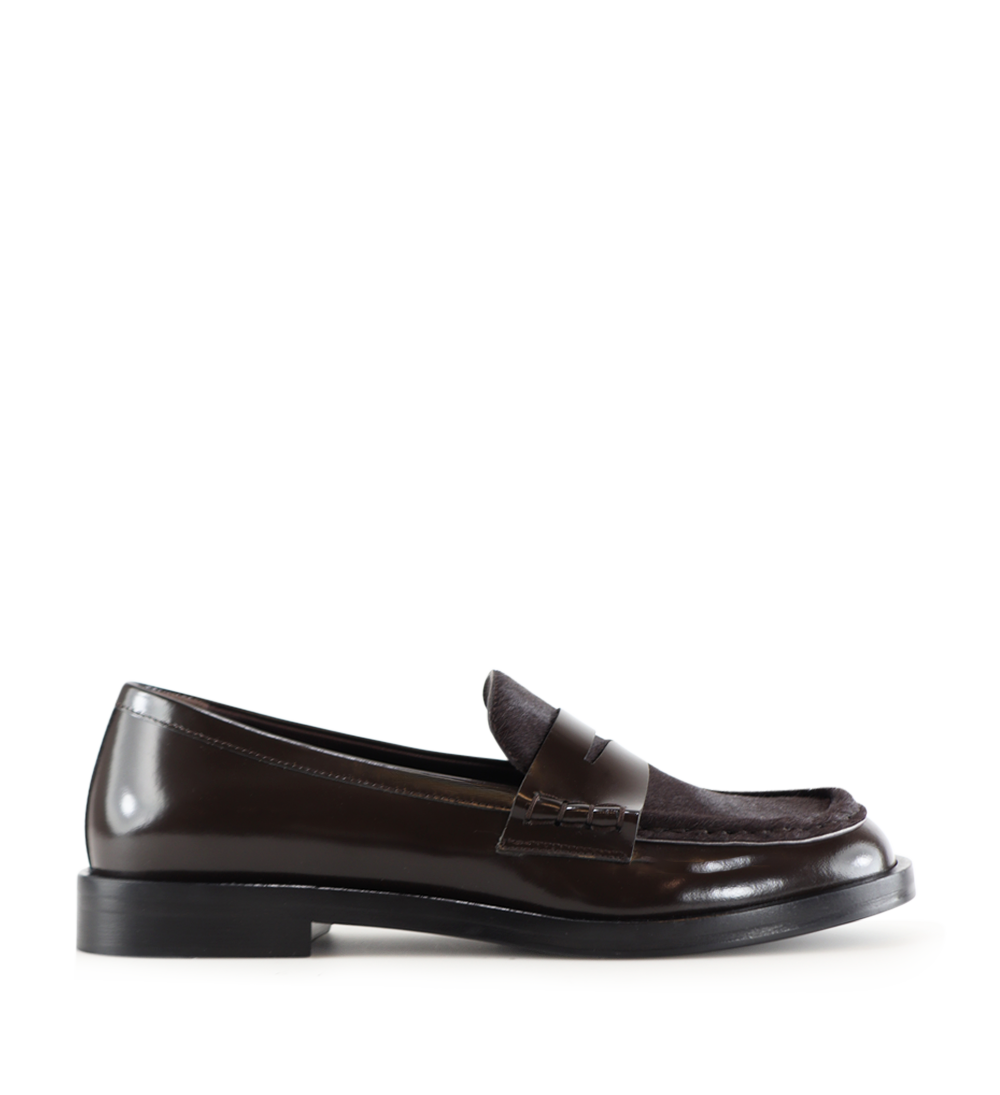 Coretta loafers, brun ko pels